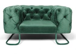 New Chester fotel csodaszép zöld bársonyból
