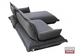 Tom Tailor Cushion L alakú kanapé karfákkal TBO 19 szövettel, hátulnézetből