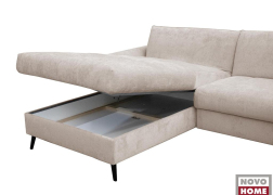 ADA Plura sarokkanapé GSR 2 szövettel bevonva, ágyneműtartóval.